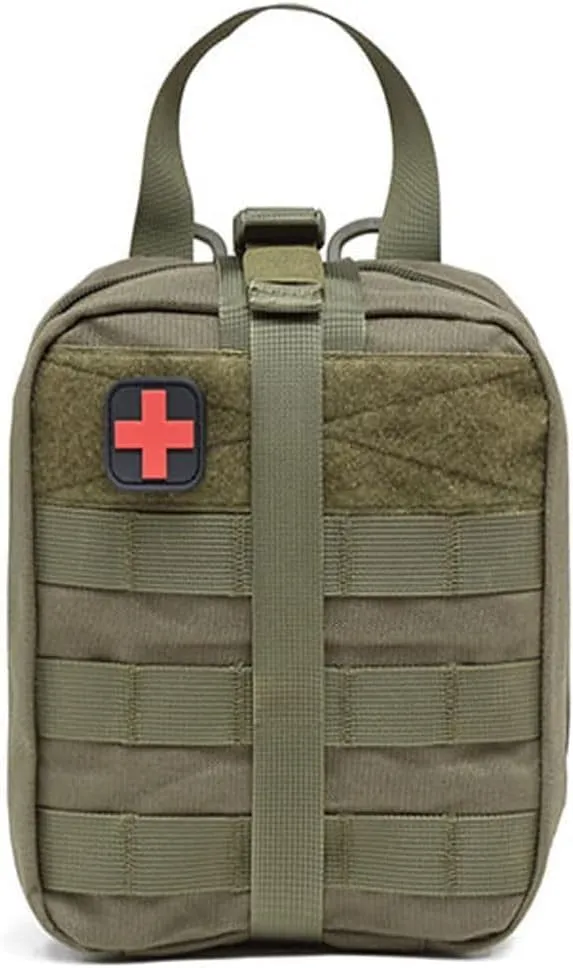 IOCCIOBB Medical Rescue Emergency Survival Kit, Small Portable First Aid Kit Bag,1000D Polyester Field Emergency Package, for Home, Office, Car, Outdoors, Boat, Camping(C)