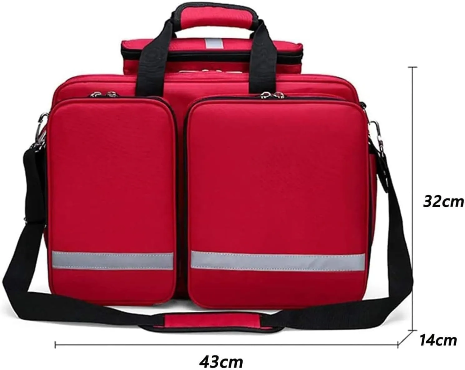 IOCCIOBB Suitable for EMT, EMS, Paramedic Wheeled Medical Trolley Bag Professional First Aid Bag with Internal Dividers,(Bag Only)(C)