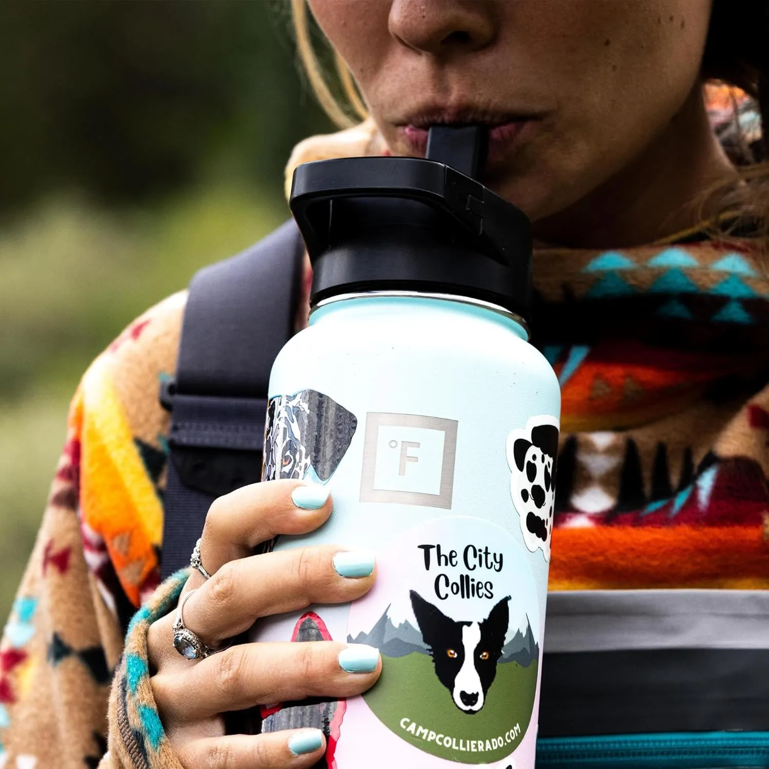 IRON °FLASK Camping & Hiking Hydration Flask with 3 Lids - Stainless Steel, Double Walled & Vacuum Insulated Water Bottle - Leak Proof & BPA Free (Sage, Straw - 22 oz)