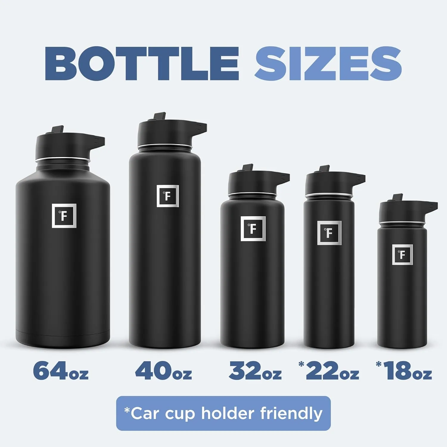 IRON °FLASK Camping & Hiking Hydration Flask with 3 Lids - Stainless Steel, Double Walled & Vacuum Insulated Water Bottle - Leak Proof & BPA Free (Sage, Straw - 22 oz)