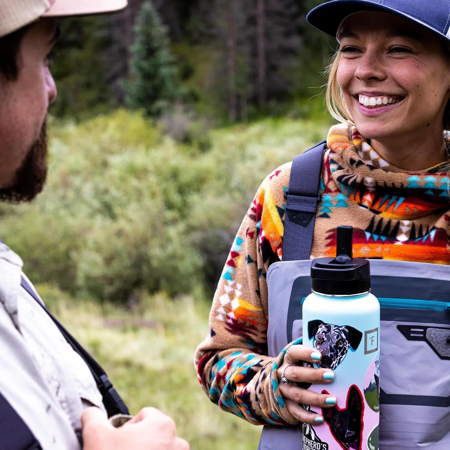 IRON °FLASK Camping & Hiking Hydration Flask with 3 Lids - Stainless Steel, Double Walled & Vacuum Insulated Water Bottle - Leak Proof & BPA Free (Sage, Straw - 22 oz)