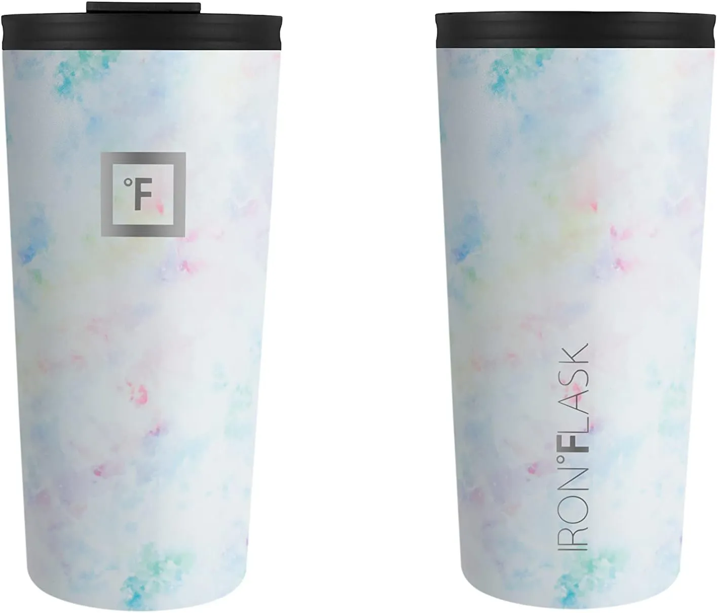 IRON °FLASK Classic Tumbler - 2 Lids, Vacuum Insulated Stainless Steel Water Bottle, Double Walled, Drinking cup, Thermos Travel Mug (Pearl, 20 oz Solid Lid)