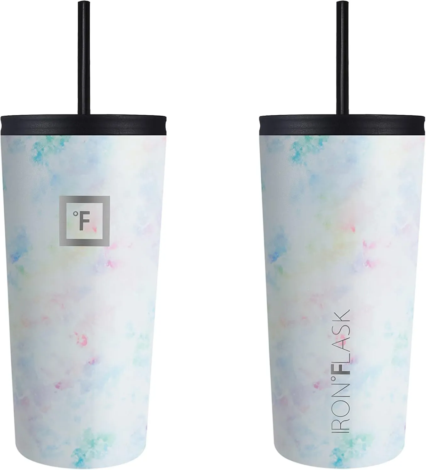 IRON °FLASK Classic Tumbler - 2 Lids, Vacuum Insulated Stainless Steel Water Bottle, Double Walled, Drinking cup, Thermos Travel Mug (Pearl, 20 oz Solid Lid)