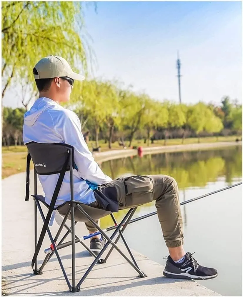 IRYZE Outdoor Chair Folding Camping Chair Folding Backrest Chair Lightweight Portable Small Stool Padded Seat for Camping Garden Trips Camping Chair Foldable Chair (Color : C)