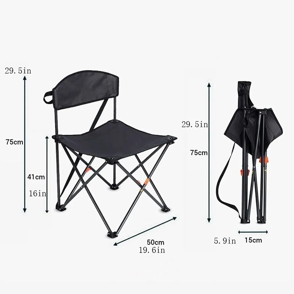 IRYZE Outdoor Chair Folding Camping Chair Folding Backrest Chair Lightweight Portable Small Stool Padded Seat for Camping Garden Trips Camping Chair Foldable Chair (Color : C)