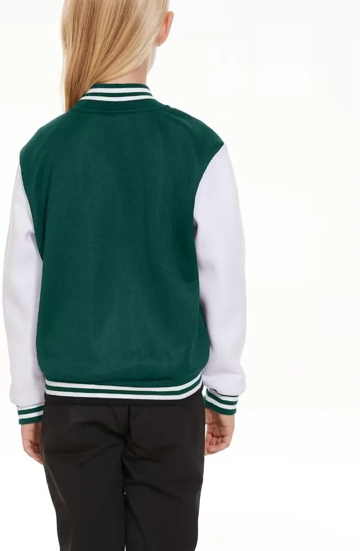 Jeecoin Kids Baseball Jackets Boys Girls Varsity Bomber Jacket Casual Lightweight Sports School Jacket