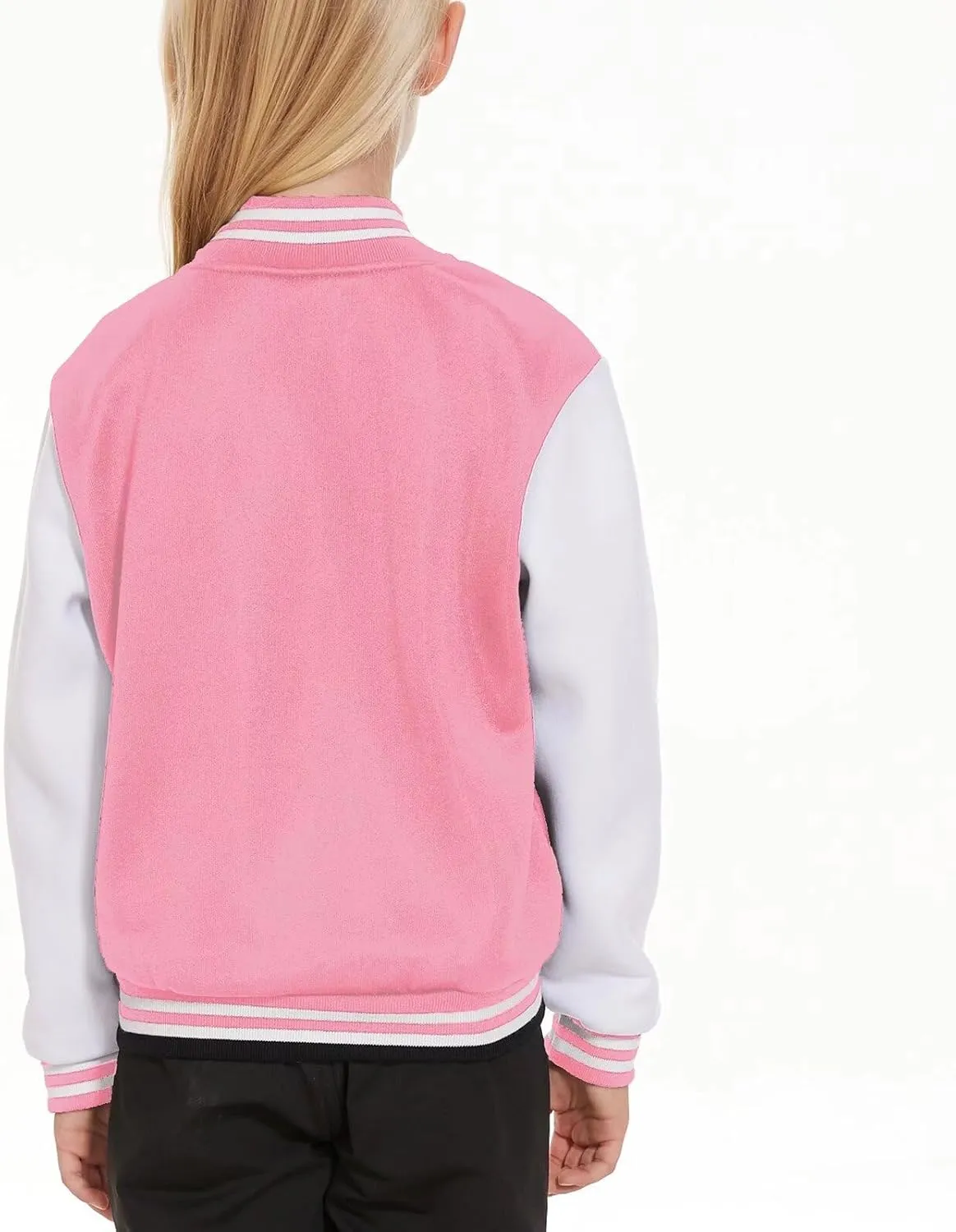 Jeecoin Kids Baseball Jackets Boys Girls Varsity Bomber Jacket Casual Lightweight Sports School Jacket