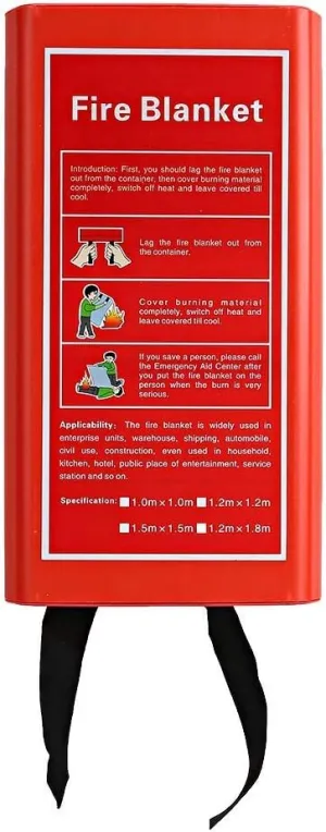 JEOZBM Emergency Fire Blanket, Fireproof Flame Retardent Blanket, Survival Safety Flame Suppression Fiberglass Fire Blankets for Home Kitchen(1m-White)