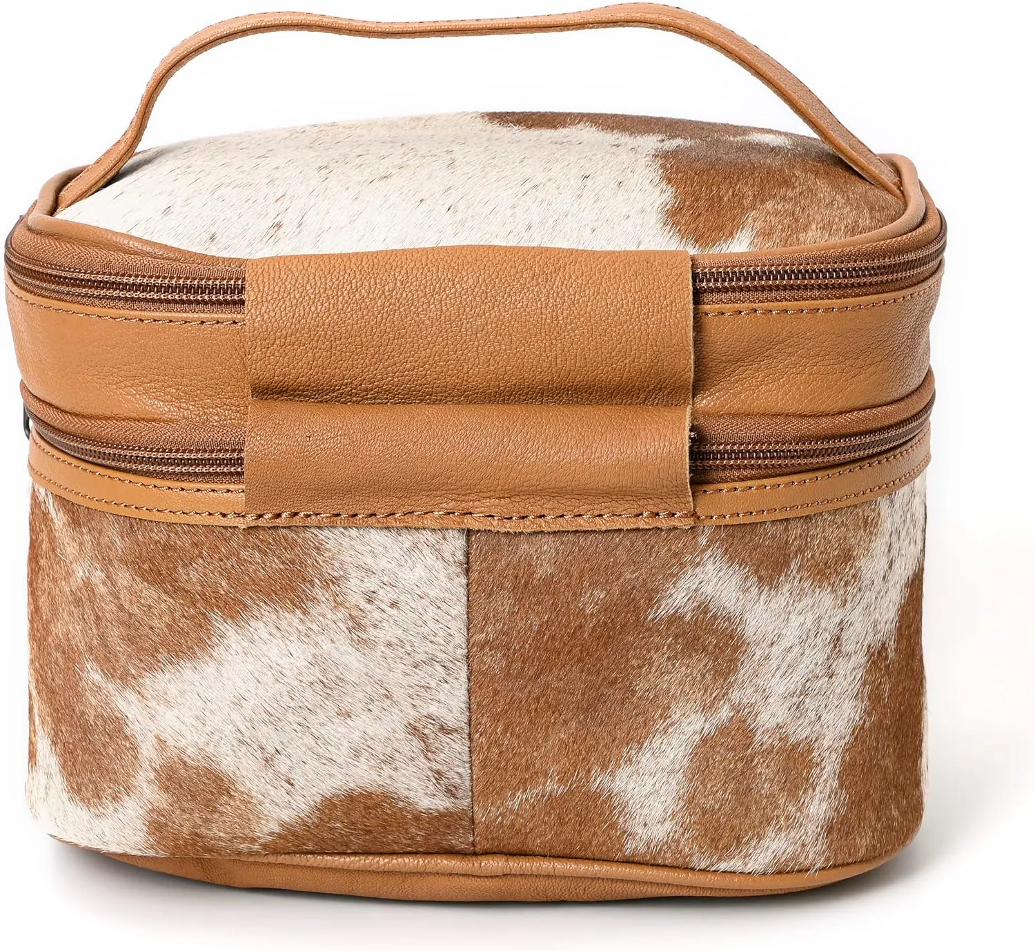 Jewelry Travel Organizer, Waterproof Leather Bag - Storage Organizer, Groom & Bridesmaid Wedding Gifts, Full Grain Leather, Handmade Travel Case (Tan)