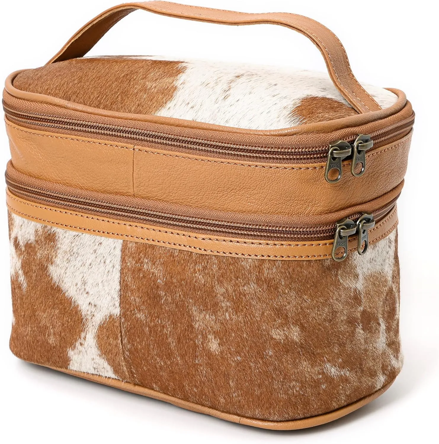 Jewelry Travel Organizer, Waterproof Leather Bag - Storage Organizer, Groom & Bridesmaid Wedding Gifts, Full Grain Leather, Handmade Travel Case (Tan)