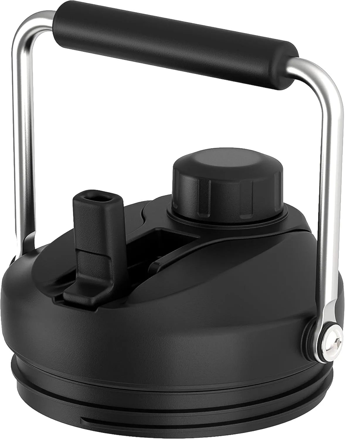 Jmoe USA Improved Jug Lid for Yeti Half Gallon and One Gallon Rambler Jugs | 2 in 1 Replacement Lid | Large Chug Spout and Leakproof Flip Straw | BPA Free Plastic | Includes 4 Straws