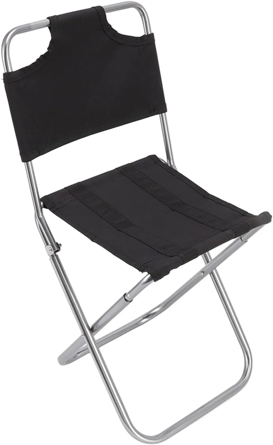 Joyzan Camping Folding Chair, Outdoor Portable Sturdy Backrest Aluminum Alloy mini Small Chairs with Carry Bag Outside Fishing Chair Barbecue Lawn Garden Porch Backyard 198.4LB Weight Capacity Black
