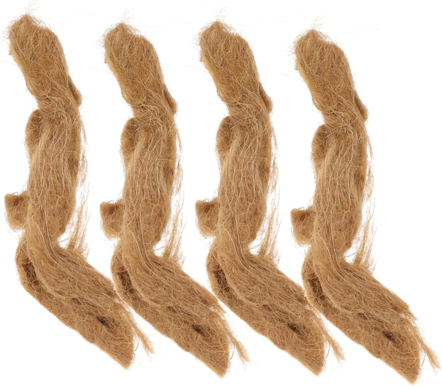 Jute Fiber for Fire Starting 4 Pack Camping Fire Starter Ropes Natural Flame Starter Survival Accessory