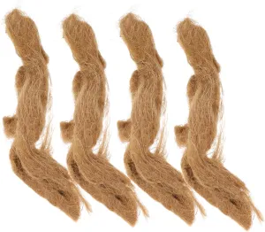 Jute Fiber for Fire Starting 4 Pack Camping Fire Starter Ropes Natural Flame Starter Survival Accessory