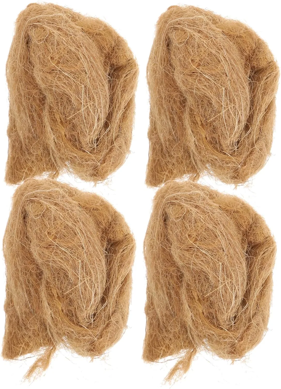 Jute Fire Starter Rope 4pcs Jute Silk Fire-induced for Camping Hiking Emergency Fire Natural Outdoor Fire Tool