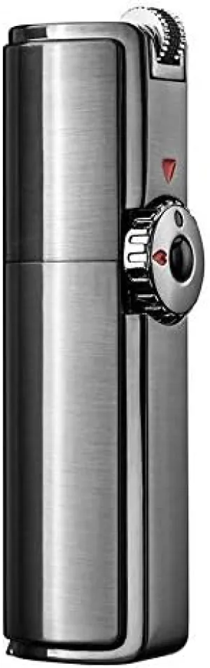 KATZONE - Retro Flint Ignite Triple Torch Windproof Lighter with Cigar Punch Attachment (Gunmeal)
