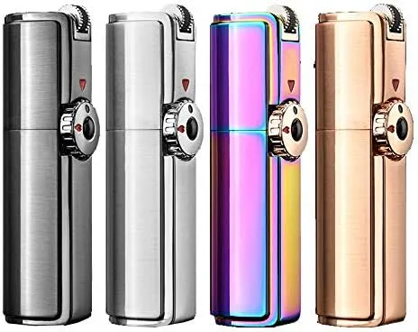 KATZONE - Retro Flint Ignite Triple Torch Windproof Lighter with Cigar Punch Attachment (Gunmeal)