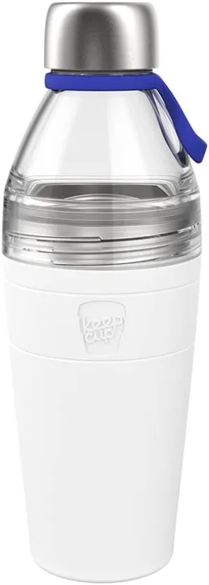 KeepCup Water Bottle, Reusable Insulated Stainless Steel and Plastic Dual Opening with Leakproof Steel Cap, 22oz/660ml - Twilight Clear