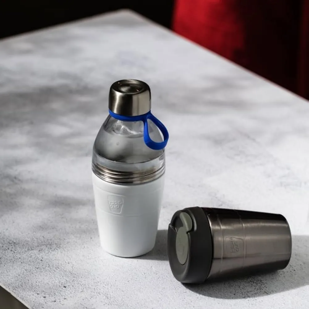 KeepCup Water Bottle, Reusable Insulated Stainless Steel and Plastic Dual Opening with Leakproof Steel Cap, 22oz/660ml - Twilight Clear