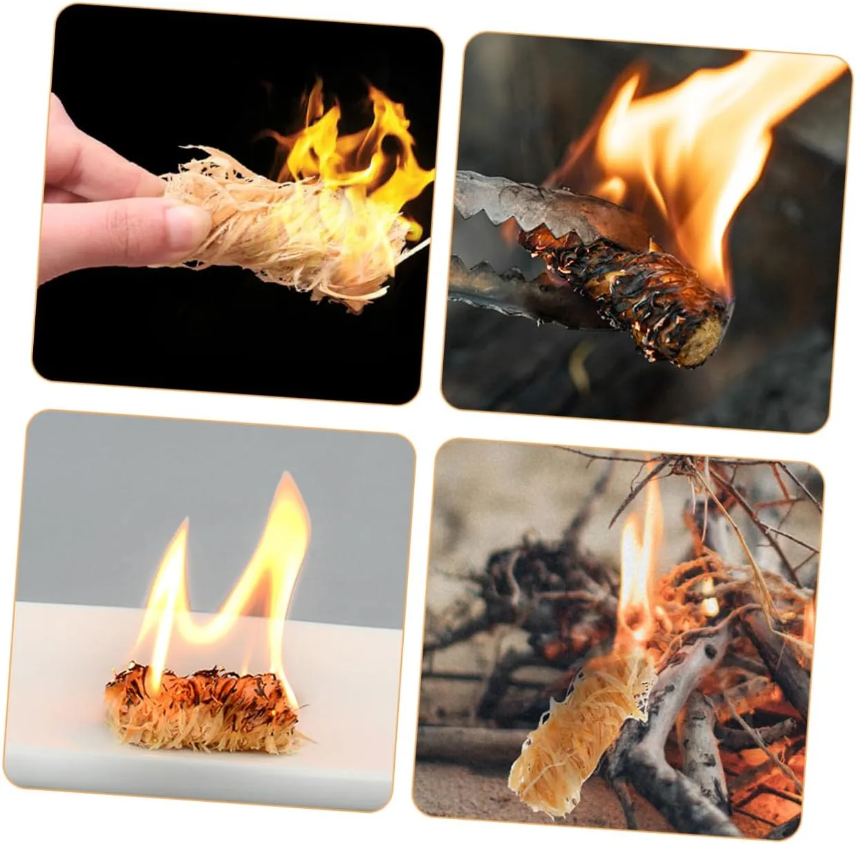 KESYOO 3sets Wooden Firelighters for Emergency Portable Grill Starter for 32pcs*3
