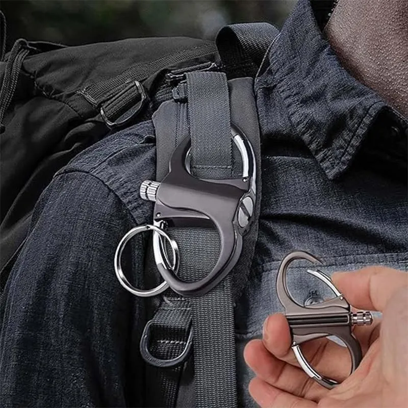 Keychain Lighter, Permanent Match, Mountaineering Buckle Key, Outdoor Portable Metal Keychain Lighter, Suitable for Hiking and Camping Outdoor Sports, Emergency Equipment (3)