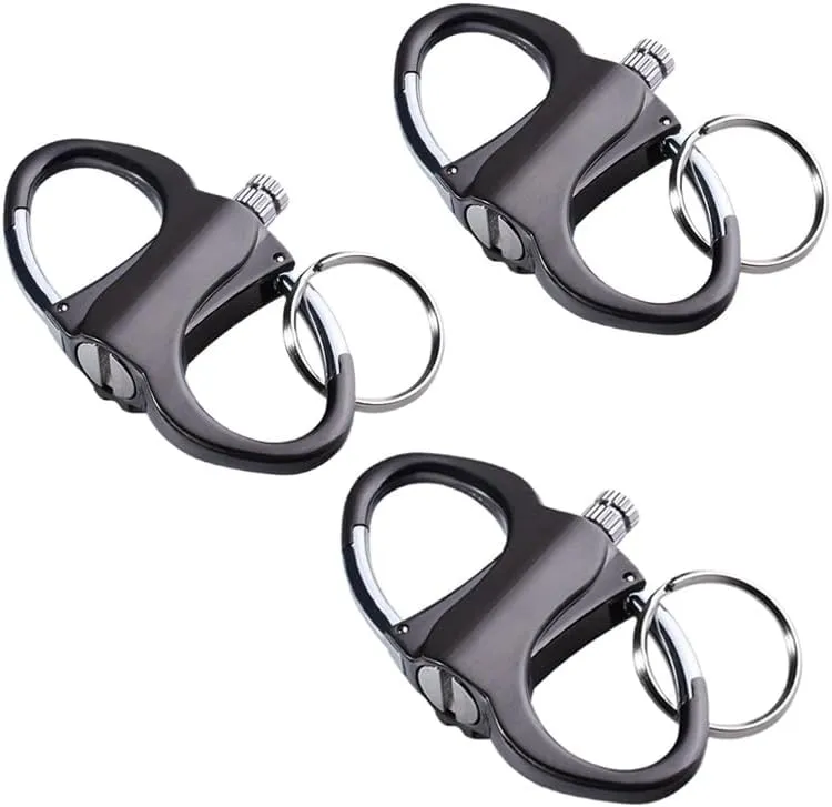 Keychain Lighter, Permanent Match, Mountaineering Buckle Key, Outdoor Portable Metal Keychain Lighter, Suitable for Hiking and Camping Outdoor Sports, Emergency Equipment (3)