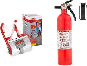 Kidde Fire Escape Ladder and Extinguisher Home Safety Bundle