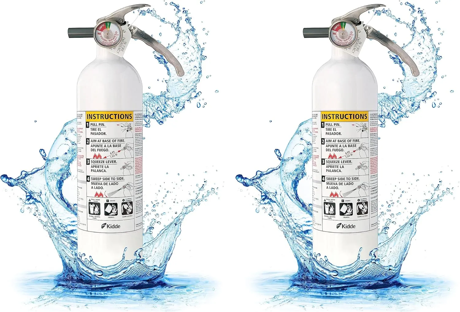 Kidde Fire Extinguisher for Boats, Single-Use 1A10BC, 2 Pack