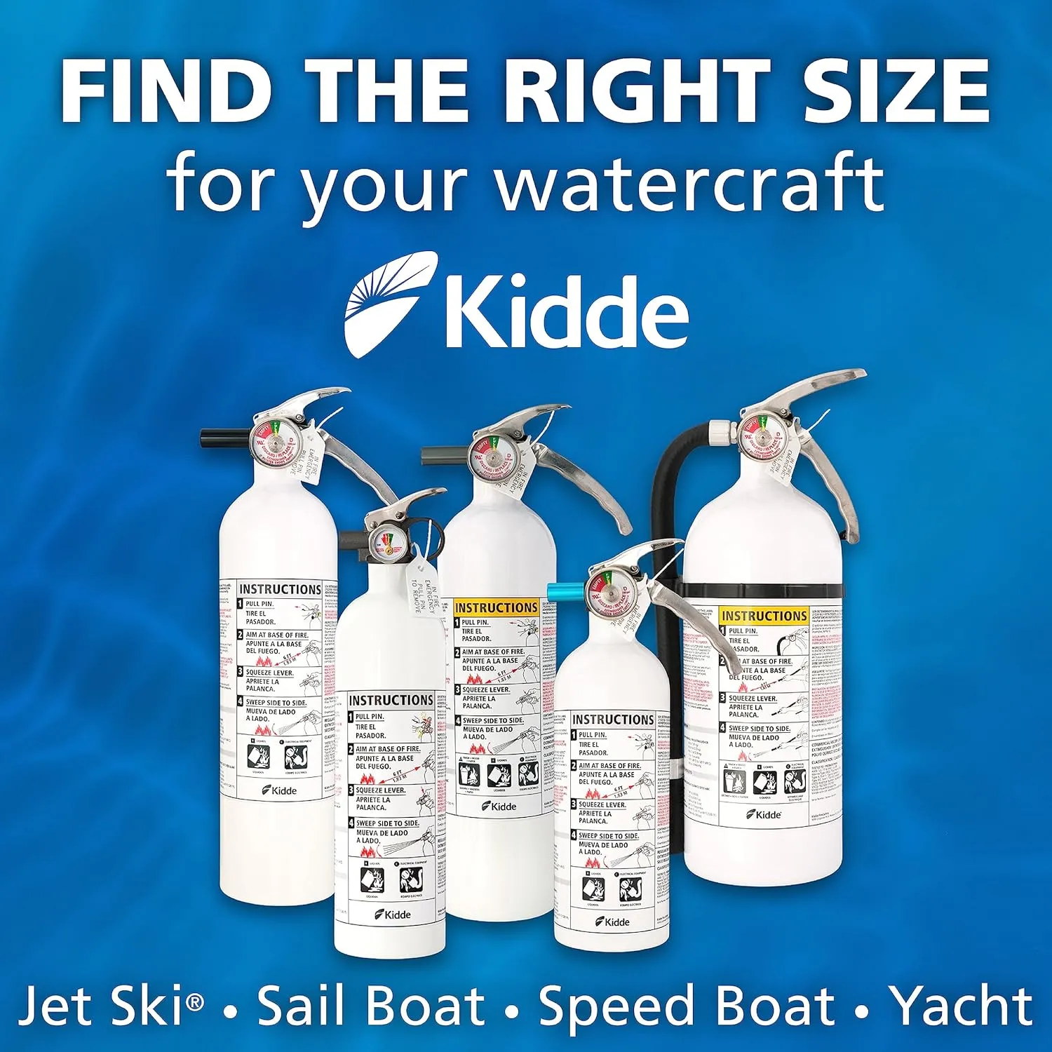 Kidde Fire Extinguisher for Boats, Single-Use 1A10BC, 2 Pack
