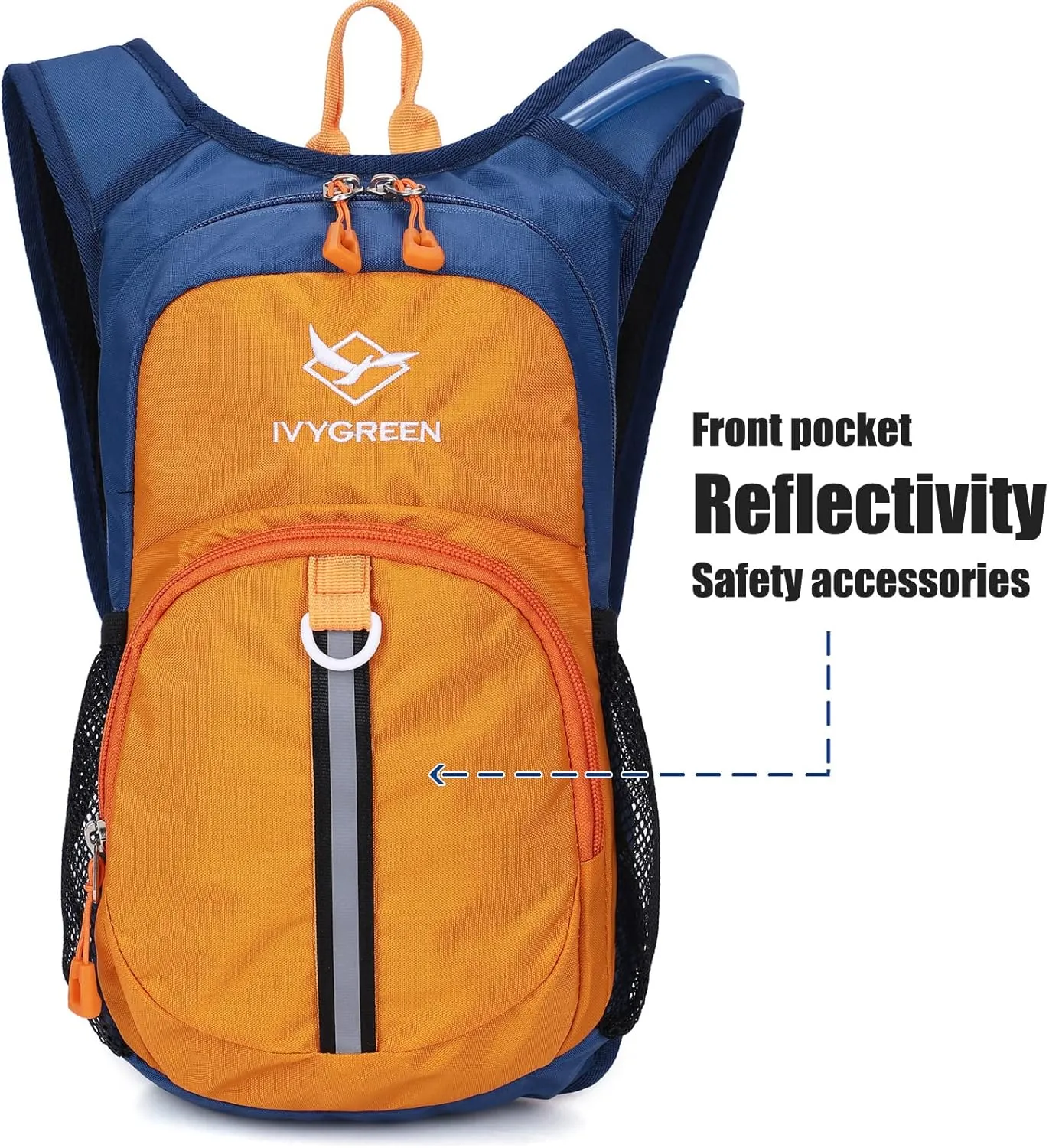 Kids Hydration Backpack, Hiking Backpack for Boys or Girls with 1.5L Water Bladder