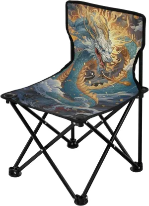 Kigai Folding Camping Chair Heavy Duty Chair Ultralight Compact Portable Beach Chair for Outdoor Camp, Hiking, Travel, Beach, Sporting Event and Picnic, Chinese Dragon