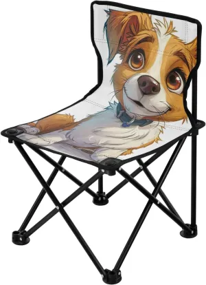 Kigai Folding Camping Chair Heavy Duty Chair Ultralight Compact Portable Beach Chair for Outdoor Camp, Hiking, Travel, Beach, Sporting Event and Picnic, Cute Dog