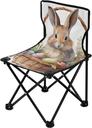Kigai Folding Camping Chair Heavy Duty Chair Ultralight Compact Portable Beach Chair for Outdoor Camp, Hiking, Travel, Beach, Sporting Event and Picnic, Easter Rabbit