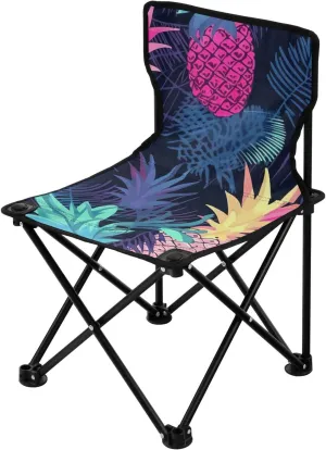 Kigai Folding Camping Chair Heavy Duty Chair Ultralight Compact Portable Beach Chair for Outdoor Camp, Hiking, Travel, Beach, Sporting Event and Picnic, Pineapple Pattern
