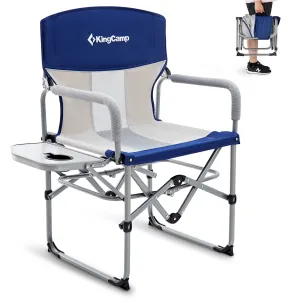 KingCamp Folding Large Director Chair with Non-slip Feet