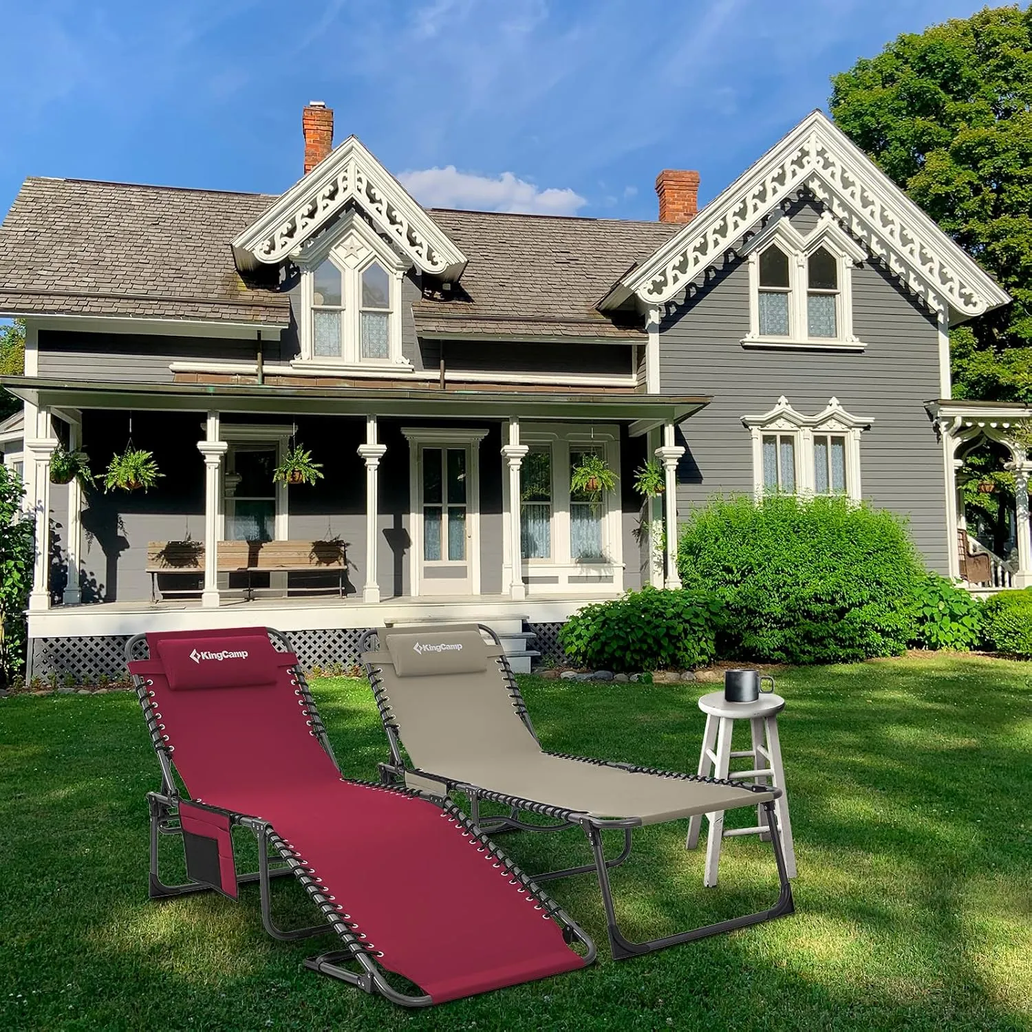 KingCamp Folding Outdoor Chaise Lounge