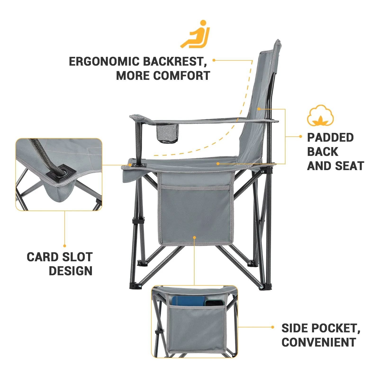 KingCamp Portable Quilted Armchair