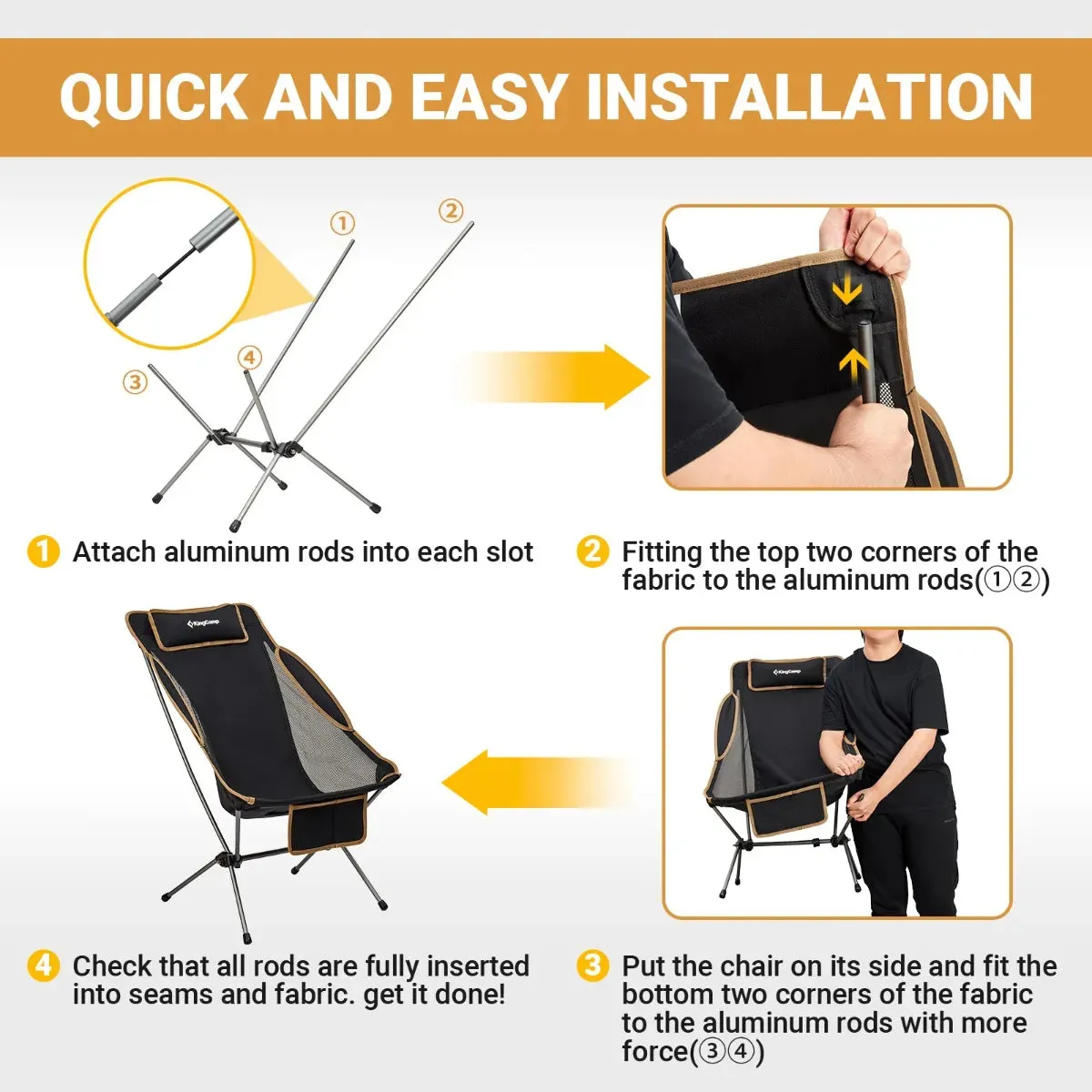 KingCamp Ultralight 2-Steps Chair