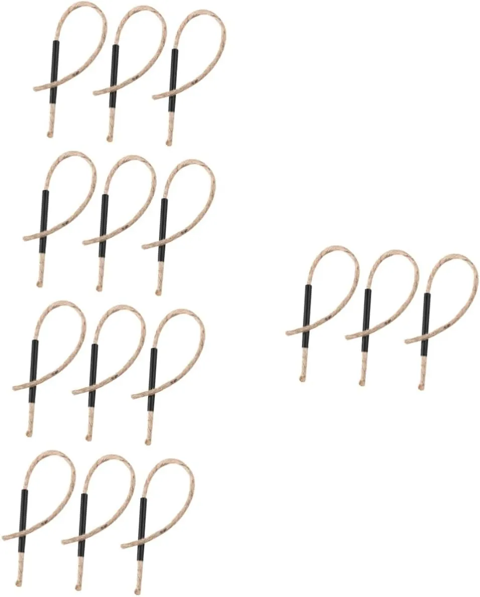 Kisangel 30pcs Outdoor Wick Ropes Fire Starter for Camping Jute Material Wind-Resistant Features Combustion Support for Survival and Emergency Situations