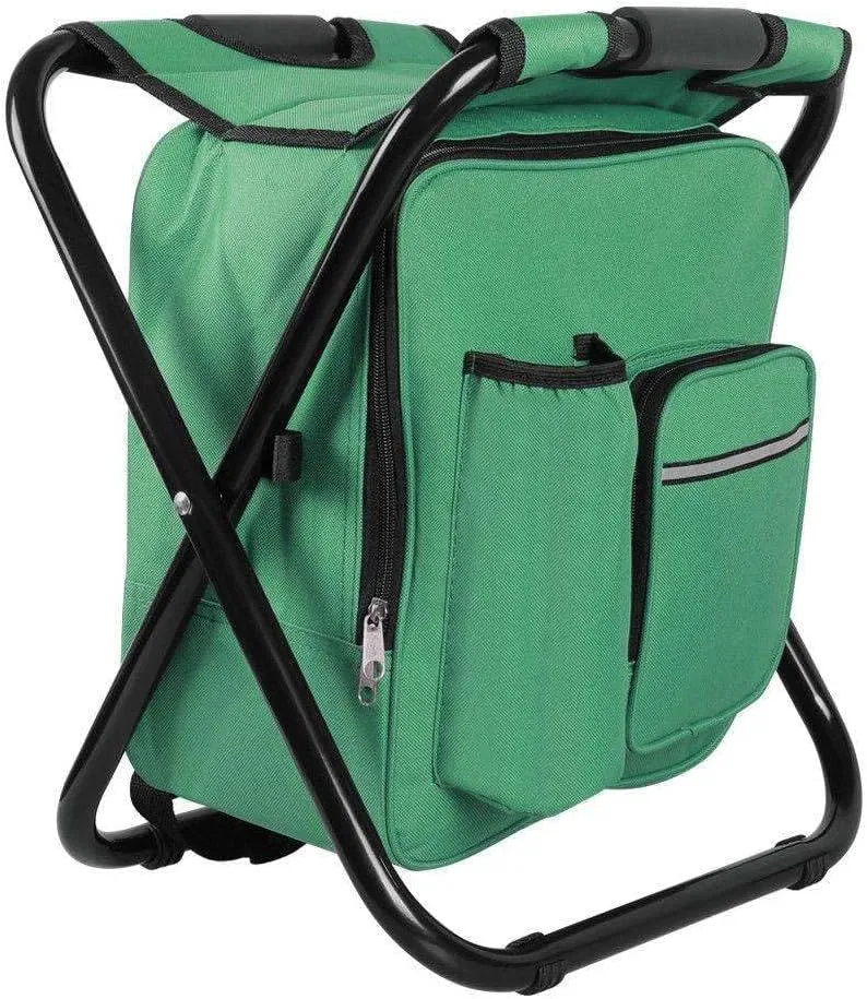 KPJQ Folding Fishing Stool Insulated Cooler Bag Backpack Chair Picnic Camping Hiking Camping-chairs Patio furniture Outdoor furniture Camping accessories Patio chairs Camping gear Camping chair