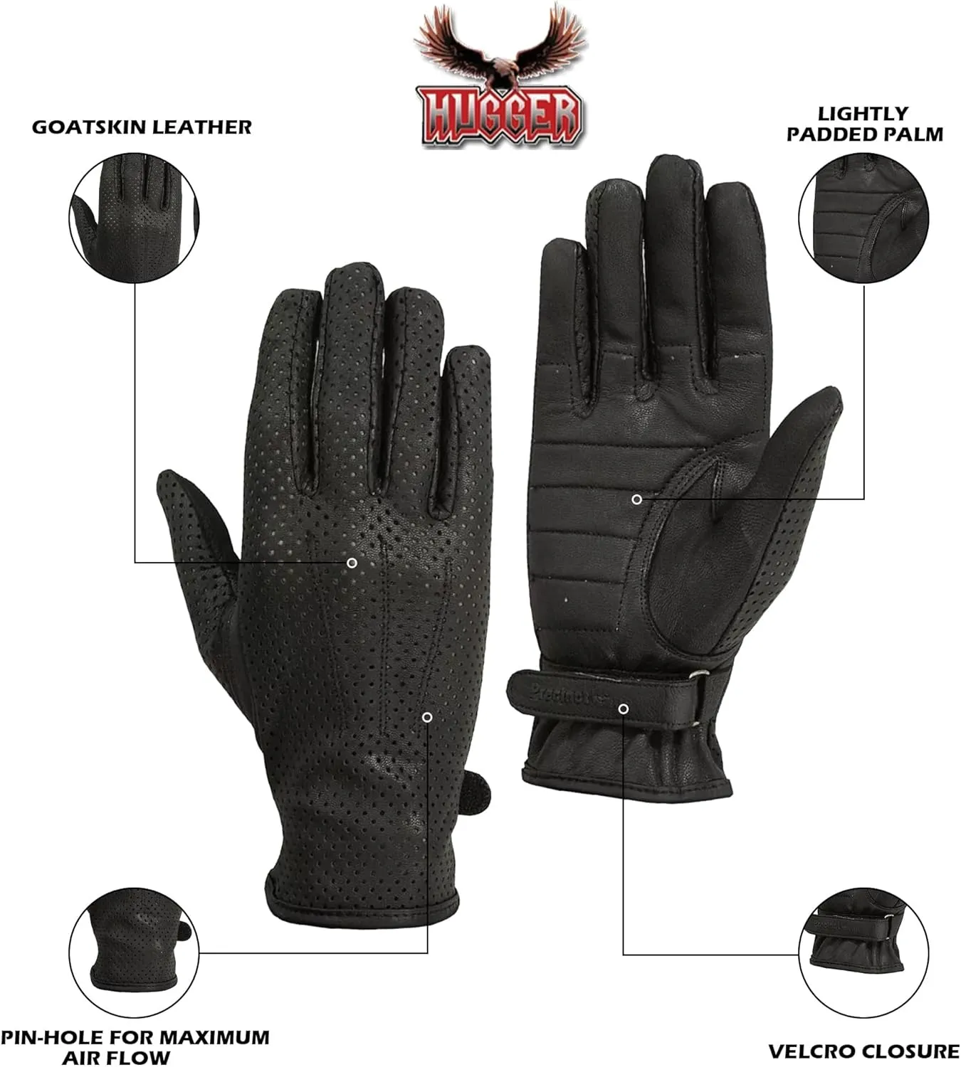Ladies Weatherlite Water Resistance Leather Driving, Police, and Motorcycle Glove