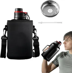 Leakproof Water Bottle with Strainer, Water Bottle with Strainer, Leakproof Bottle with Filter, 1500ml Leakproof Fitness Water Bottle, Water Bottle with Infuser, Strainer Water Bottle