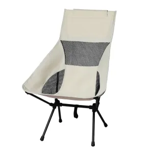 Levede Camping Chair Folding Outdoor Large Beige-VIC_Rural
