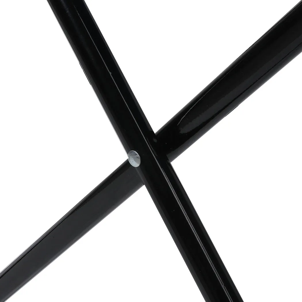 Levede Camping Chairs Folding Arm Foldable Black-WA_Rural