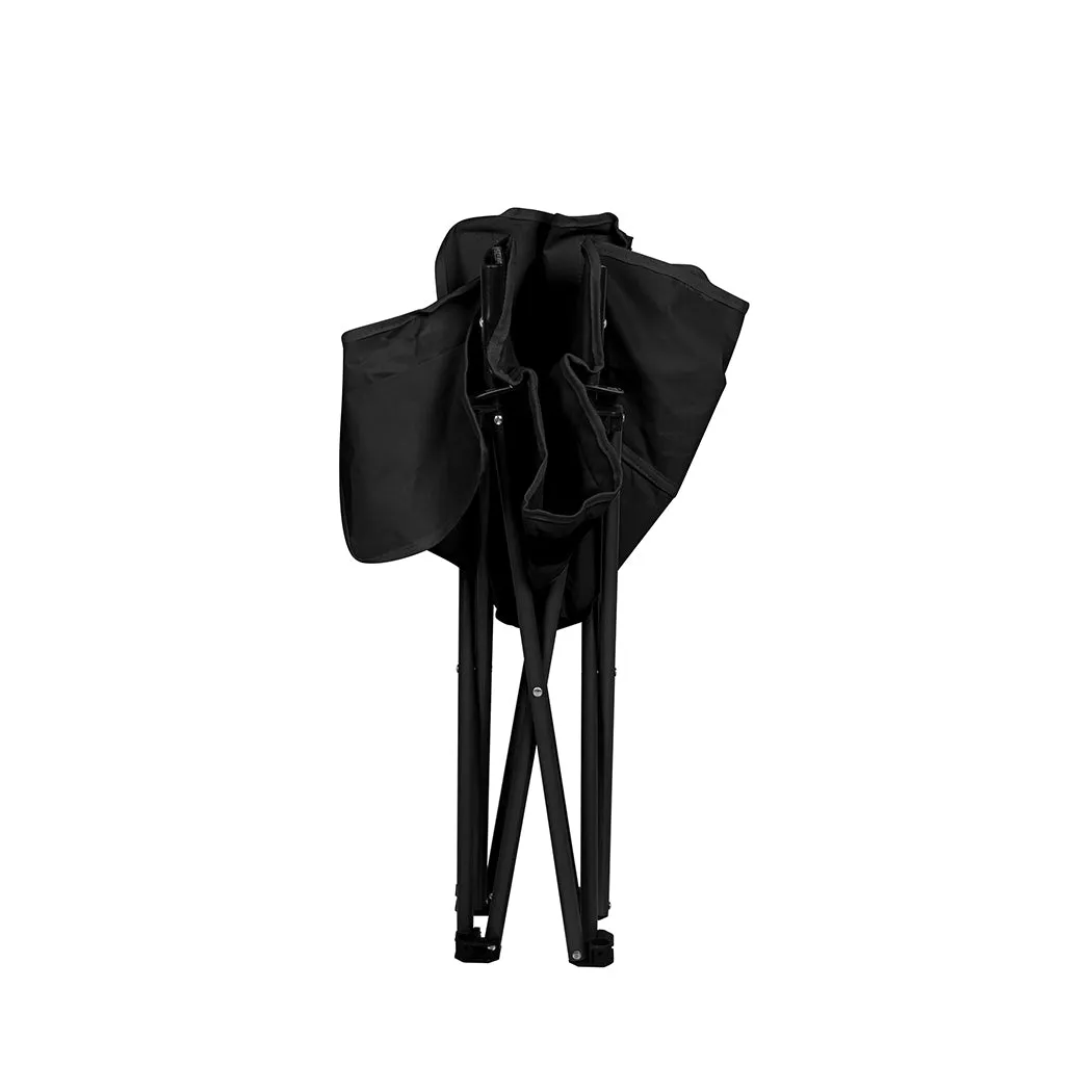 Levede Folding Camping Moon Chair Lightweight Black-ACT