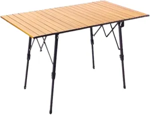 Lifting Camping Table Folding Tables for Camping Aluminum Roll-up Table Adjustable Table Legs for Indoor & Outdoor Party