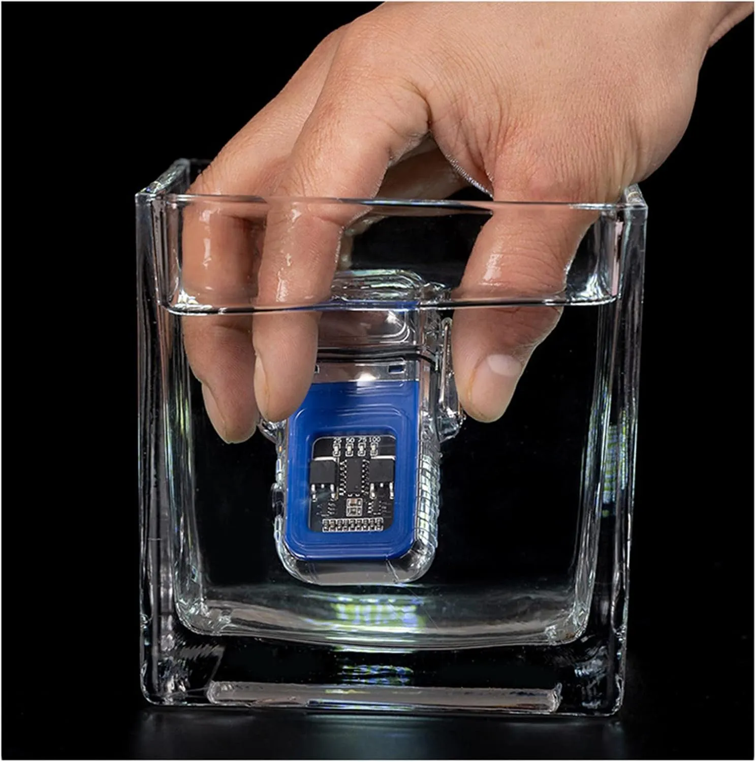 Lighter Arc Plasma Multifunctional Illumination Transparent Shell Waterproof USB Chargeable for Outdoor Camping The Climb Survive(H)