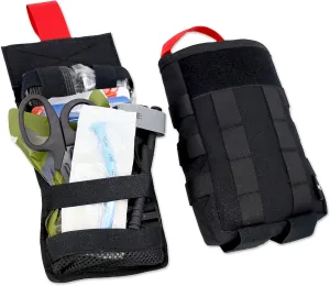 Lightning X Fully Stocked Quick-Draw Tactical IFAK MOLLE First Aid Kit w/Red Tab Technology LXPB70-SKK - Black