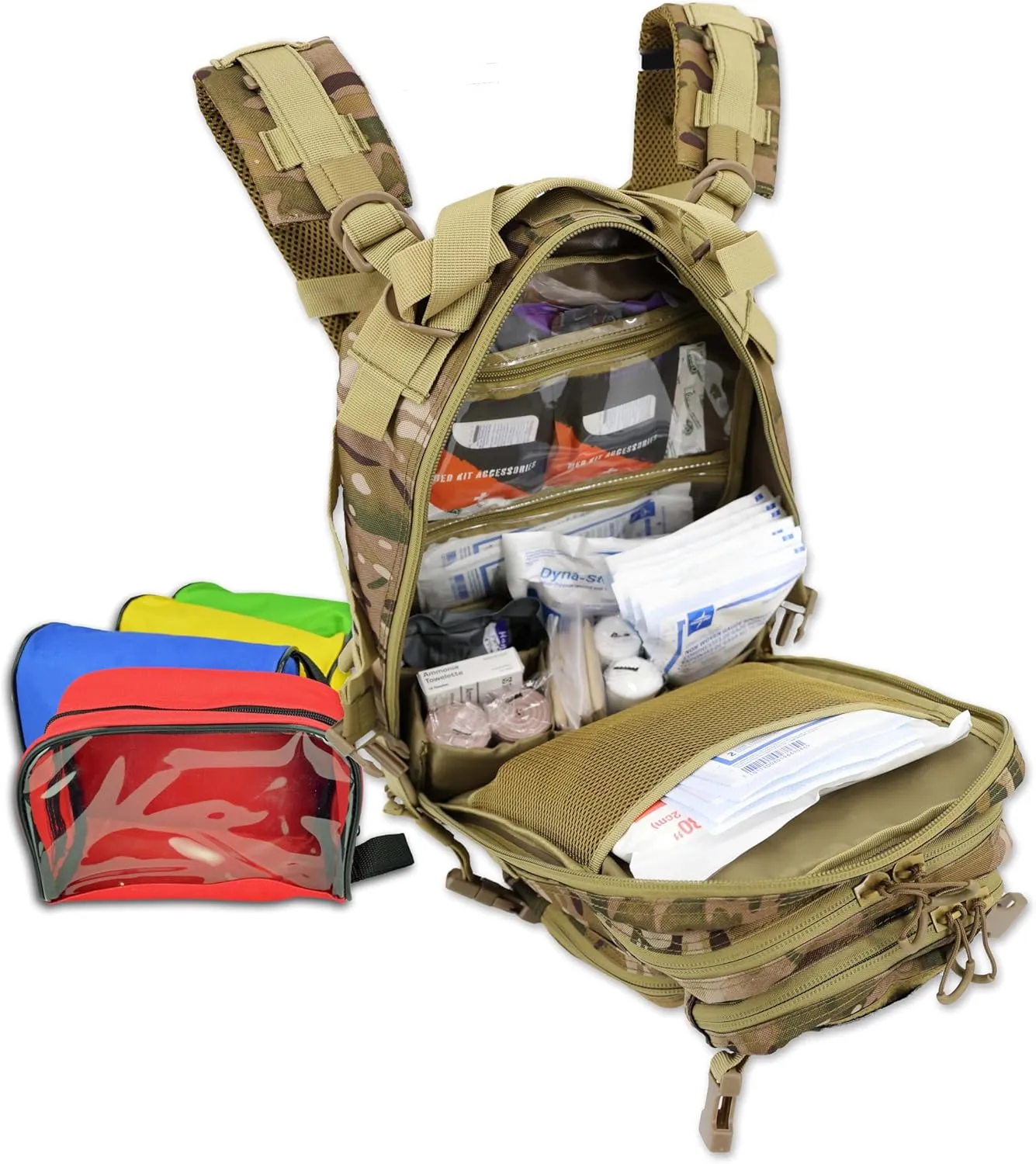 Lightning X Stocked EMS/EMT Trauma & Bleeding First Aid Responder Medical Backpack   Kit   Pouches - Camo