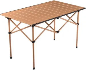 Lightweight Aluminum Folding Table Compact Roll Up Table with Carry Bag for Camping Picnic Backyards